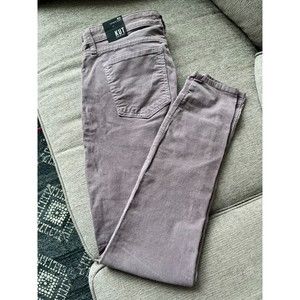 Kut From The Kloth Pants High Rise Mia Toothpick Skinny Corduroy Gray Sz 16 NWT